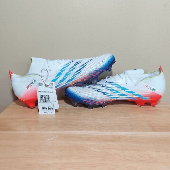 Adidas Predator Edge.1 L AG Soccer Cleats White Multicolor GZ6107 Women's 9.5 - Picture 4 of 7